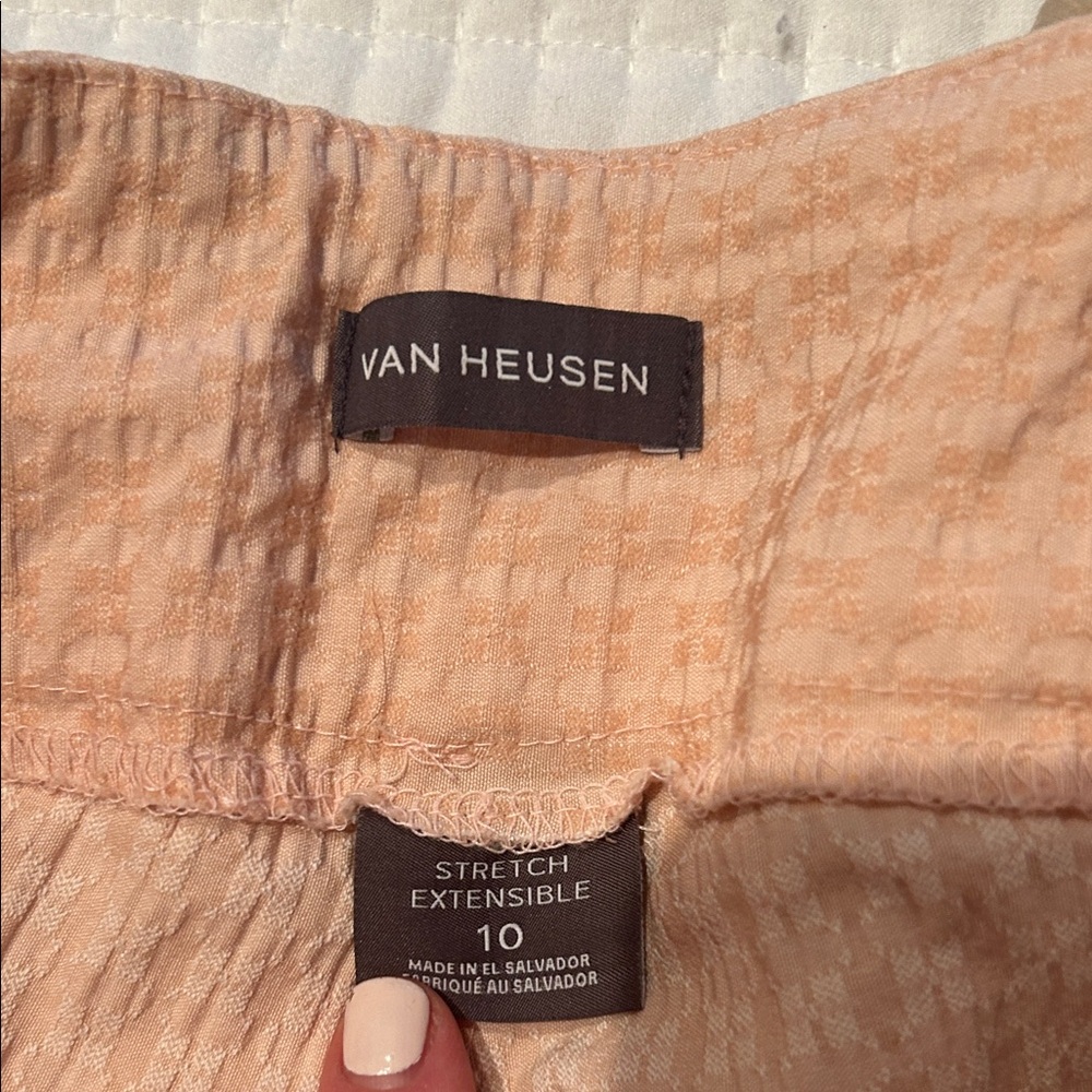 Van Heusen and Rachel Zoe Women's Peach and Tan Trousers - Picture 2 of 10